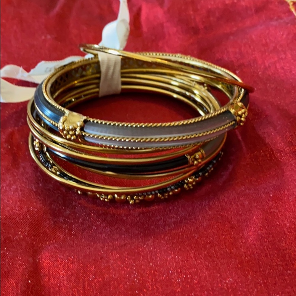 Amrita Singh Navy and Gold Bangles
